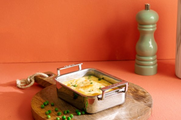 Clafoutis petits pois saumon