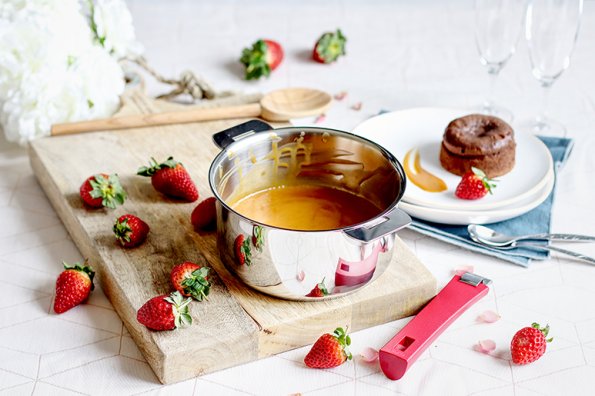 Fondant chocolat sauce caramel beurre salé