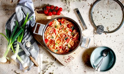 Linguine St Jacques et tomates cerises