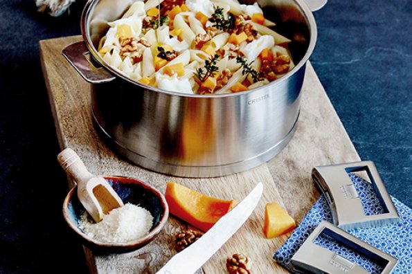 Penne à la courge et aux noix