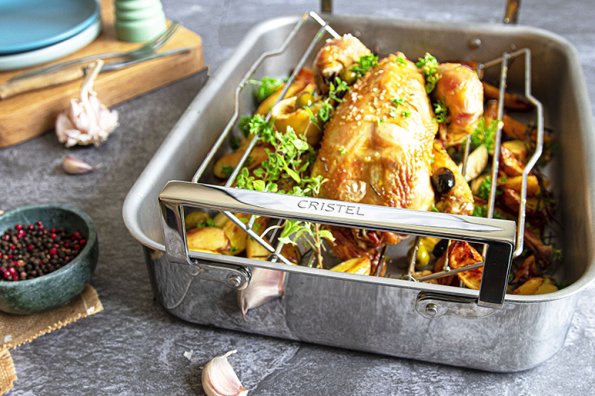 Poulet aux olives et pommes de terre