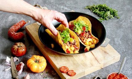 Tacos chorizo pommes de terre