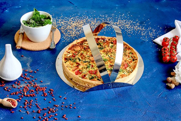 Tarte à la courgette et jambon chèvre