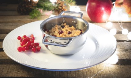 Crumble pommes et groseilles