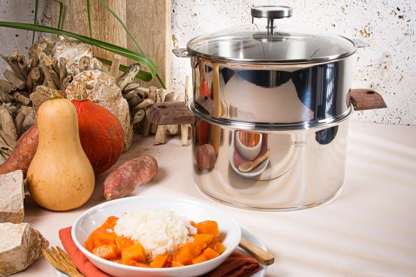 Curry végétarien indien aux courges et riz vapeur