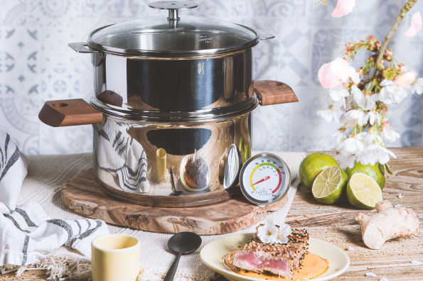 TATAKI DE BŒUF, CREME DE PATATE DOUCE ET PANAIS