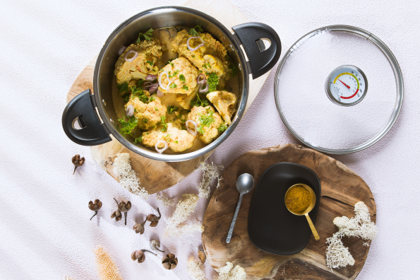 Curry de chou-fleur au curcuma et gingembre