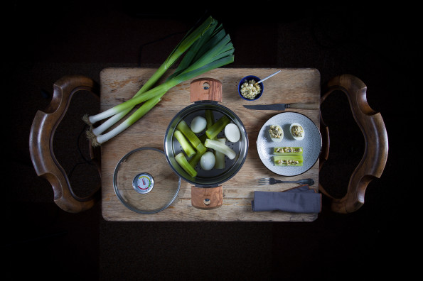 Poireaux façon mimosa