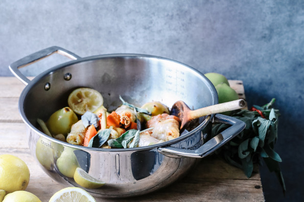 Poulet à la sauge et citron confit