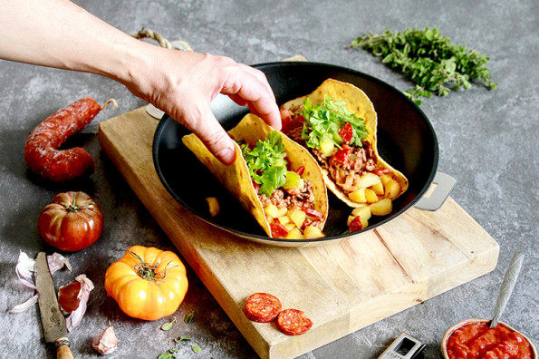 Tacos chorizo pommes de terre