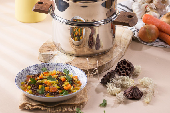 Curry de lentilles vertes aux carottes