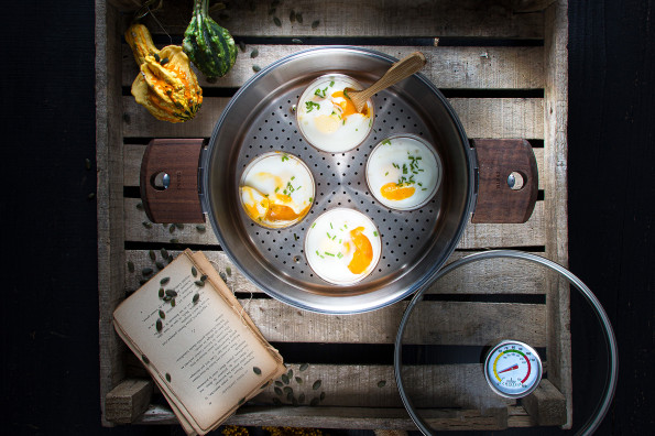 Oeufs cocotte à la crème de butternut