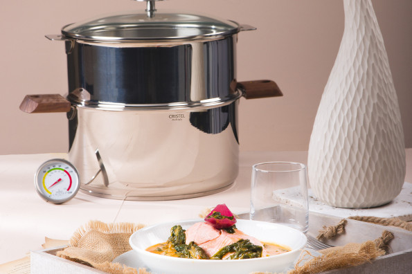 Pavés de saumon au curry d'épinards