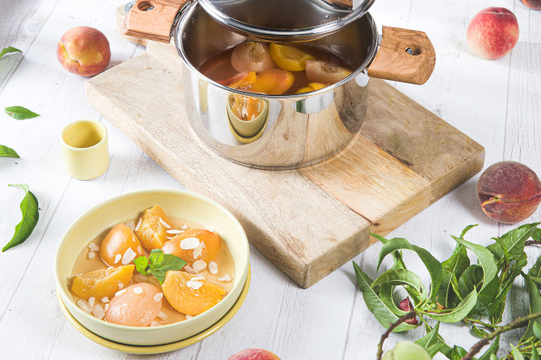 Soupe de pêche au basilic