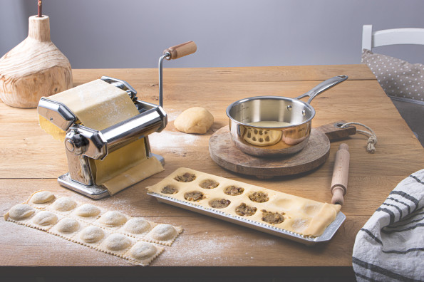 Raviolis aux cèpes sauce foie gras