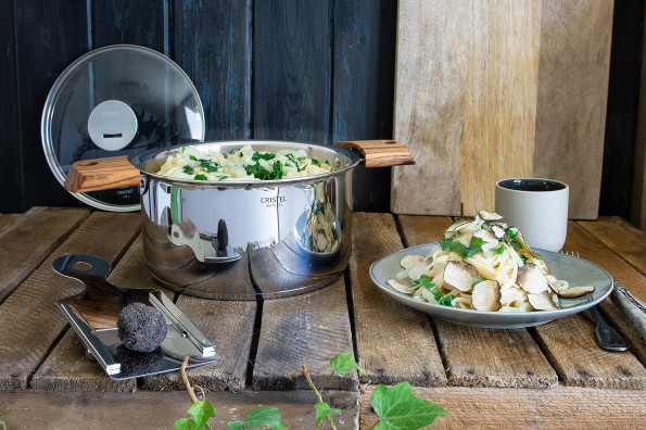 spaghettis aux blettes et à la truffe