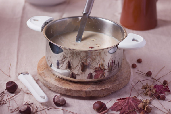 CELERY VELOUTE WITH CHESTNUTS AND HAZELNUTS