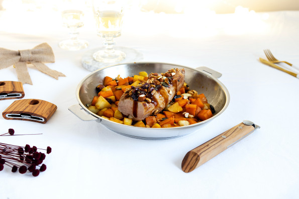 Filet mignon multi-graines aux légumes d'hiver