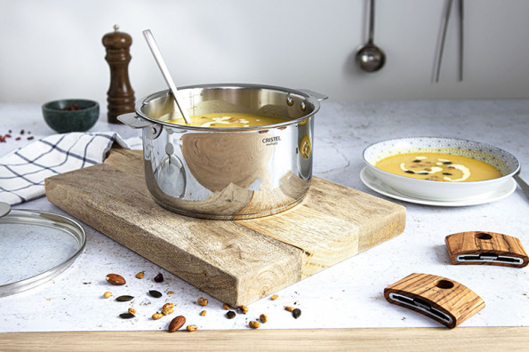 Soupe de patate douce, poireaux et coco