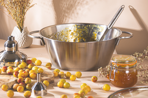 Quetsche and mirabelle plum preserve with cinnamon