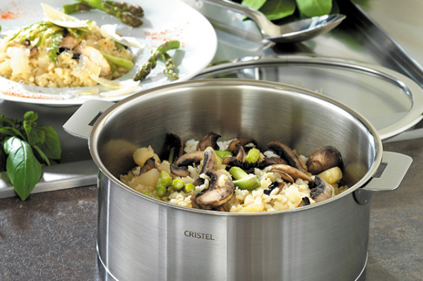 Risotto aux asperges vertes et éclats de parmesan