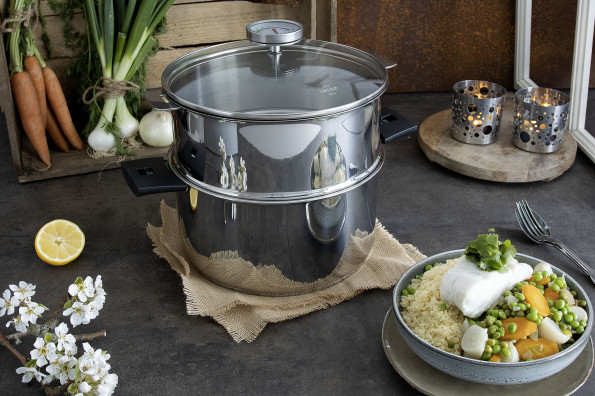 Tajine de légumes nouveaux au cabillaud
