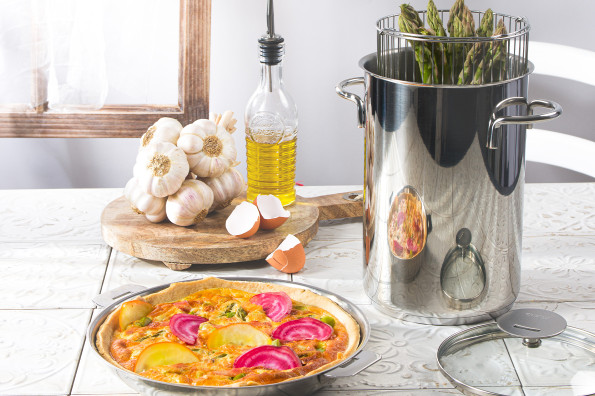 Tarte aux asperges vertes et bacon