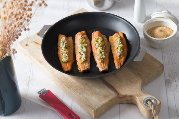 Truite laquée sauce soja