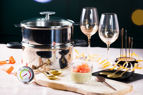 Flan au roquefort et saumon fumé