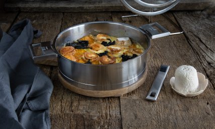 Gratin de patate douce aux épinards et chèvre