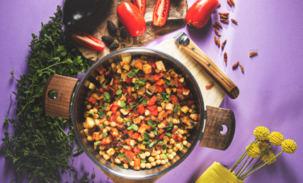 GRILLED AUBERGINES WITH TOMATOES