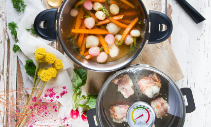 MEDAILLONS DE LOTTE AUX LEGUMES RACINES