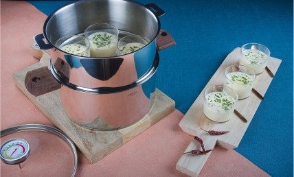 Flan au saumon fumé et chèvre frais