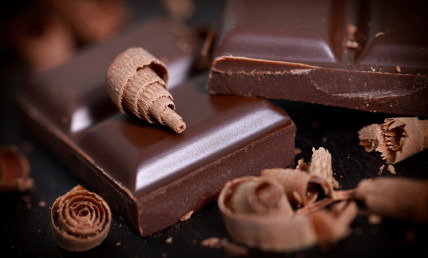 Chocolate cake with black sesame seeds