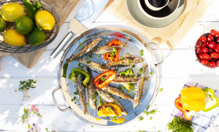 Sardines marinées à la plancha