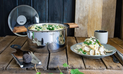spaghettis aux blettes et à la truffe