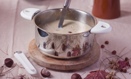 CELERY VELOUTE WITH CHESTNUTS AND HAZELNUTS