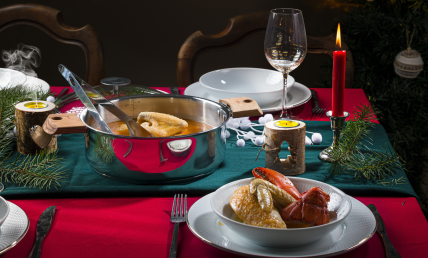 Duo de pintade et homard