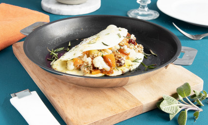 Omelette blanche aux petits légumes