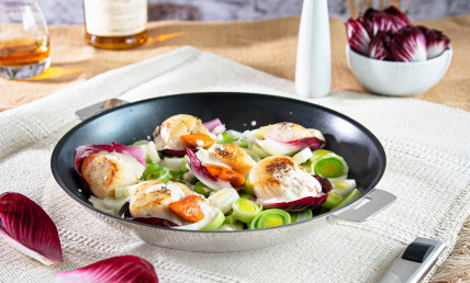 Poêlée de st Jacques au whisky