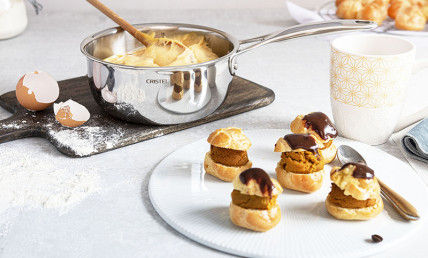 Profiteroles café et chocolat