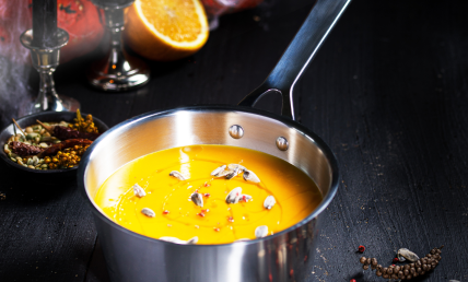 Soupe de potimarron, carotte et orange