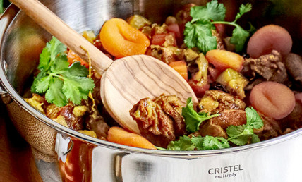 Tajine d’agneau abricots et raisins secs