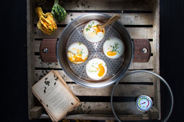 Oeufs cocotte à la crème de butternut