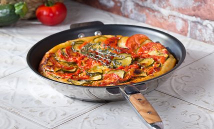 Tatin de courgettes et tomates au thym