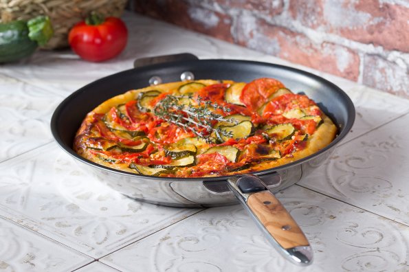 Tatin de courgettes et tomates au thym