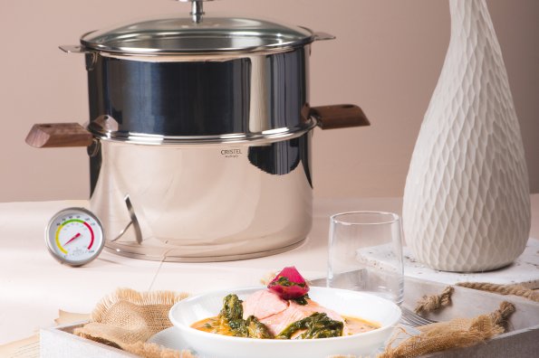 Pavés de saumon au curry d'épinards