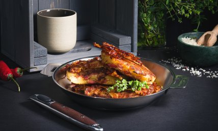 Galette de pommes de terre et lard