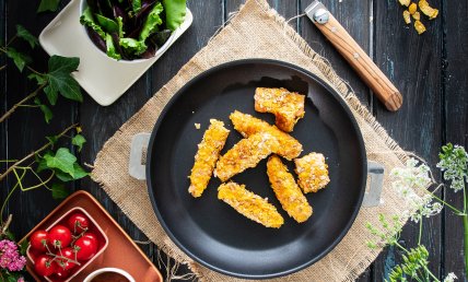 Nuggets de saumon aux pétales de maïs