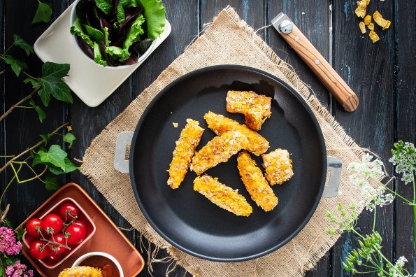 Nuggets de saumon aux pétales de maïs